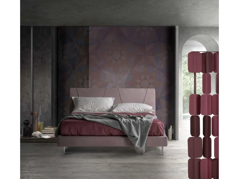 Letto in tessuto con testiera Prestige di Lettissimi