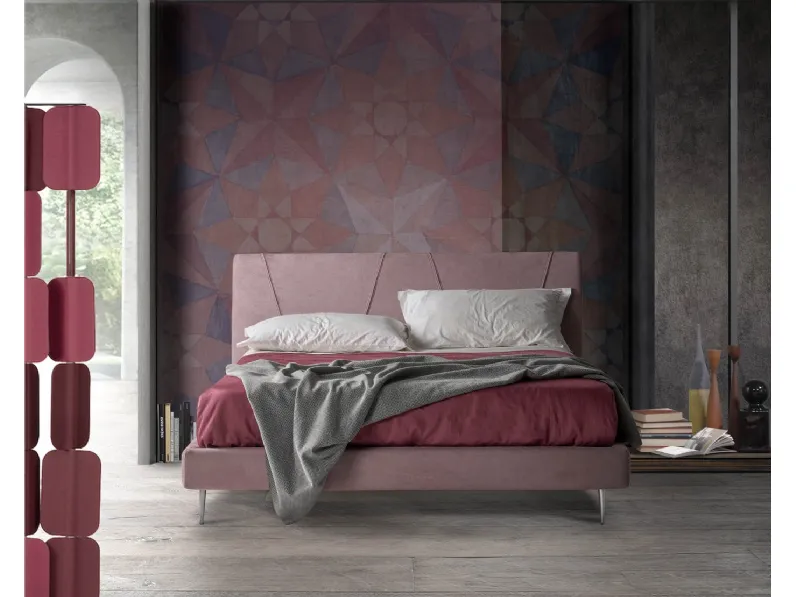 Letto in tessuto con testiera Prestige di Lettissimi