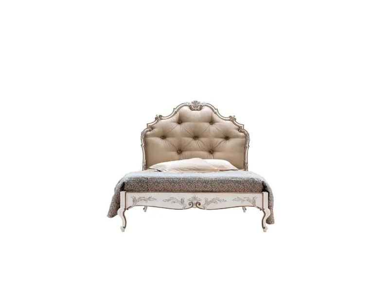 Letto 2520 in tessuto imbottito di Silvano Grifoni