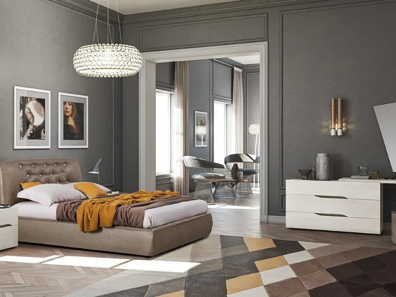 Letto in pelle con testiera Like di Dal Cin