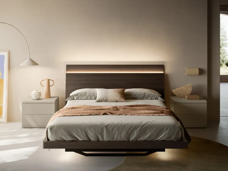 Letto con testiera doppia Lotus di SantaLucia