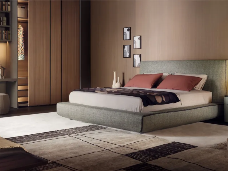 Letto in tessuto con box contenitore Lullaby di Lema