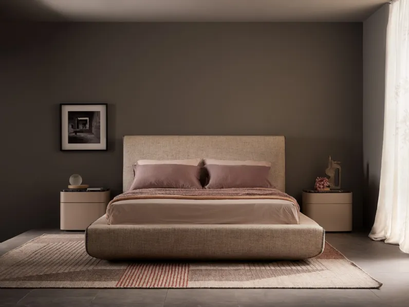 Letto in tessuto con box contenitore Lullaby di Lema