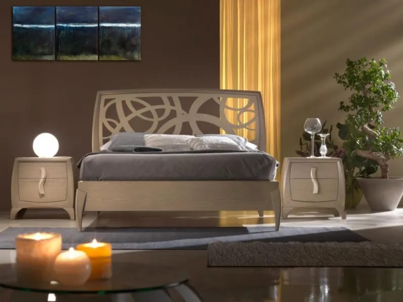 Letto Luna art 5110 finitura Sabbia di Padovani Mobili