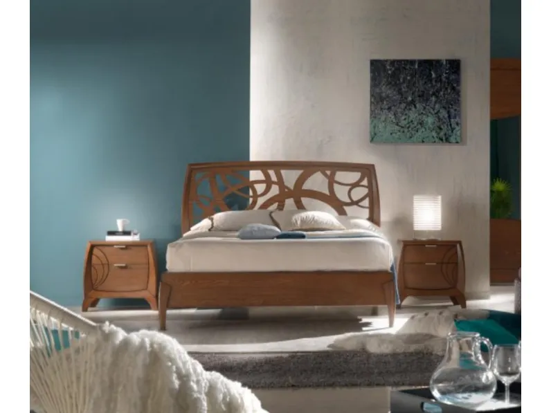 Letto Luna art 5172 finitura Tabacco di Padovani Mobili