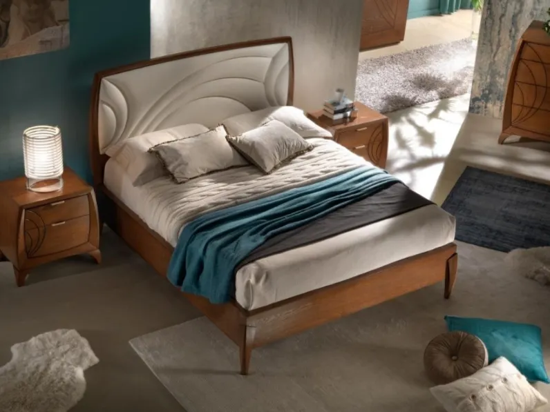 Letto Luna art 5178 con testata imbottita di Padovani Mobili