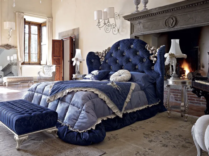 Letto imbottito in tessuto Mafalda di Volpi