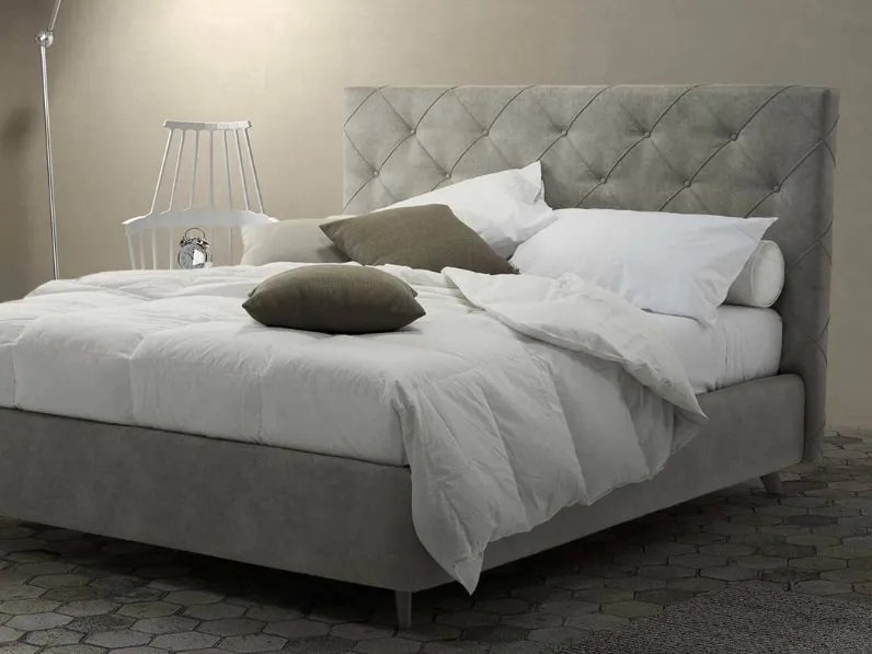 Letto matrimoniale con testiera trapuntata Maia di Rimar