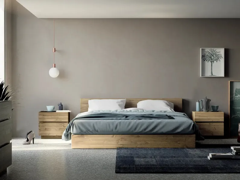 Letto Master 1695 in legno di abete con box contenitore di Fratelli Mirandola