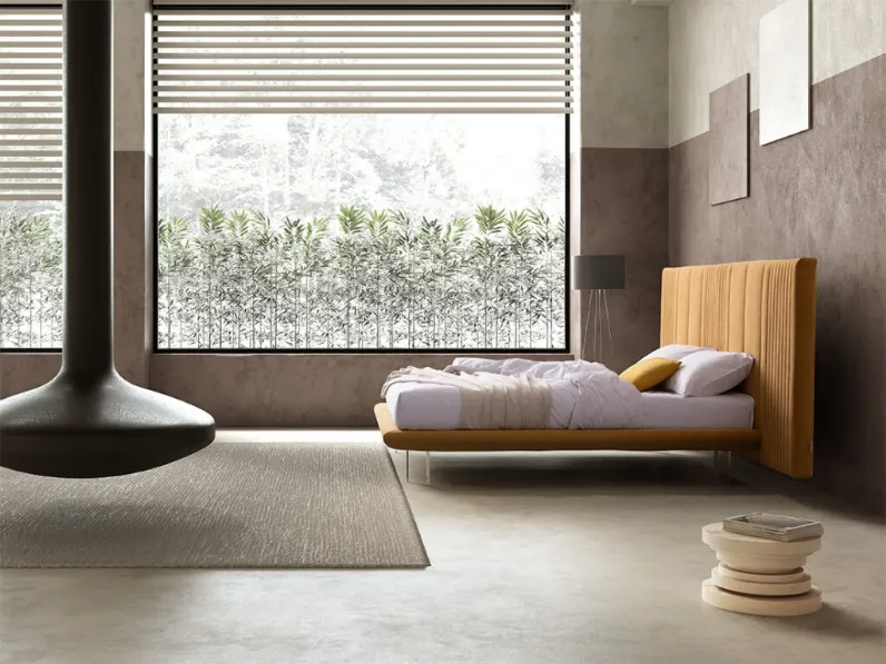 Letto Matrix XL con testiera trapuntata di Stilfar Italia