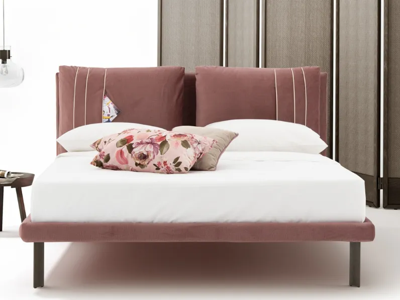 Letto in tessuto imbottito Maui Line di Rimar