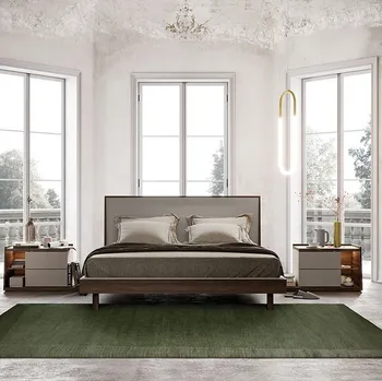 Letto in legno con testiera imbottita Maya di Kico