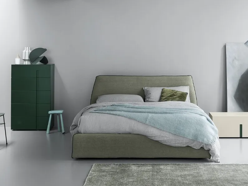 Letto in tessuto con box contenitore Pearl di Md House