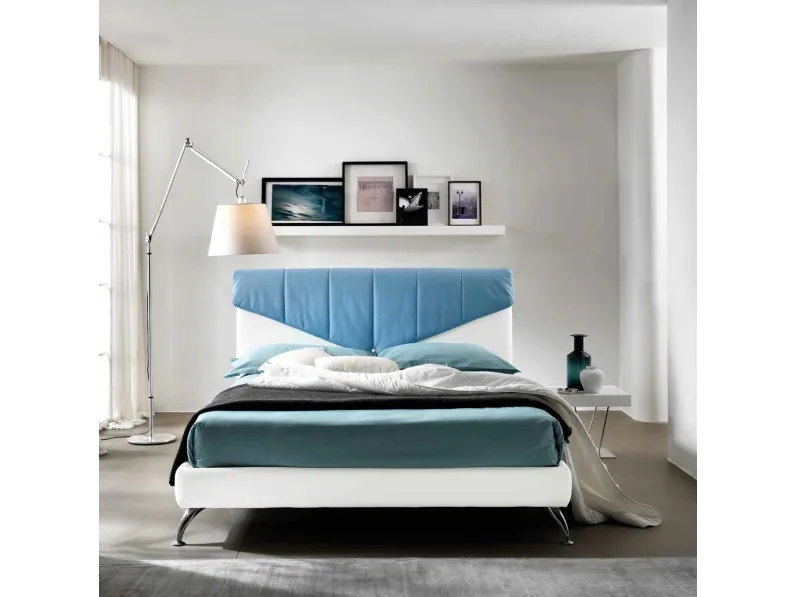 Letto Messaggio in ecopelle di Susan imbottiti