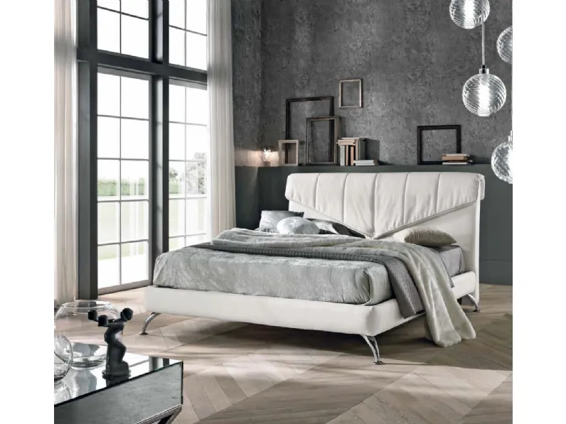 Letto Messaggio in ecopelle di Susan imbottiti