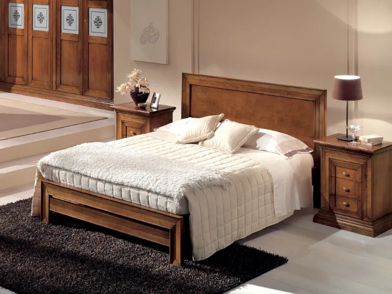 Letto Michelangelo FMG024-L in legno con testiera di Betamobili