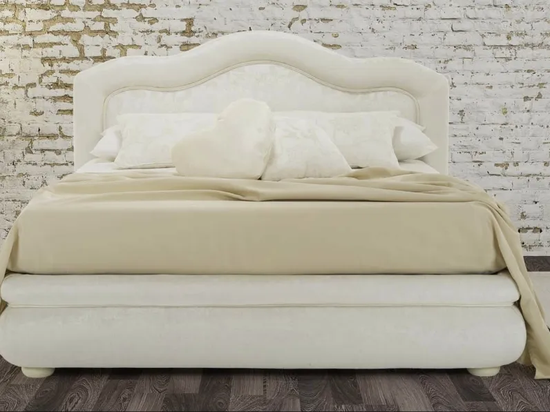 Letto classico con testiera sagomata Mimosa di Rimar