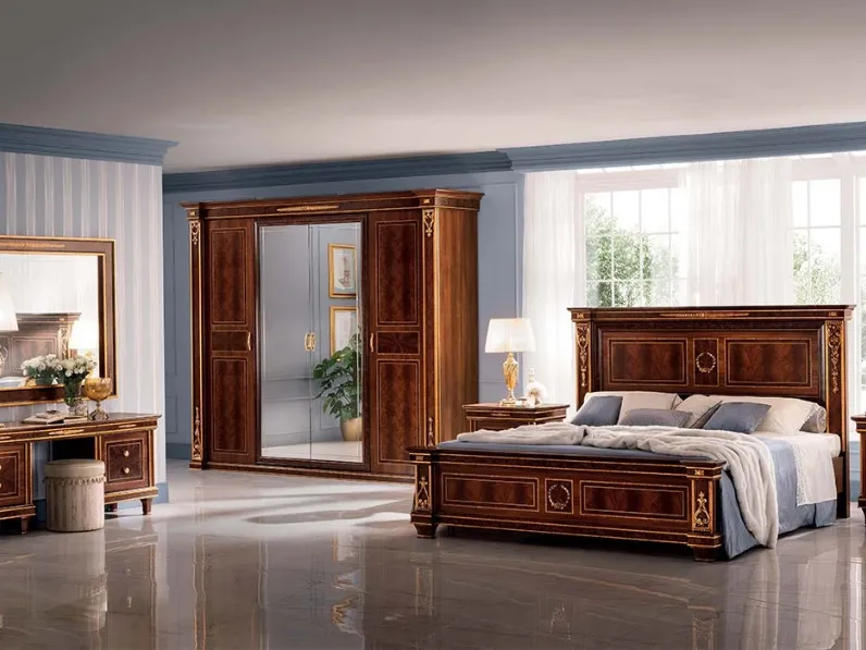 Letto Modigliani in legno con testiera di Arredoclassic