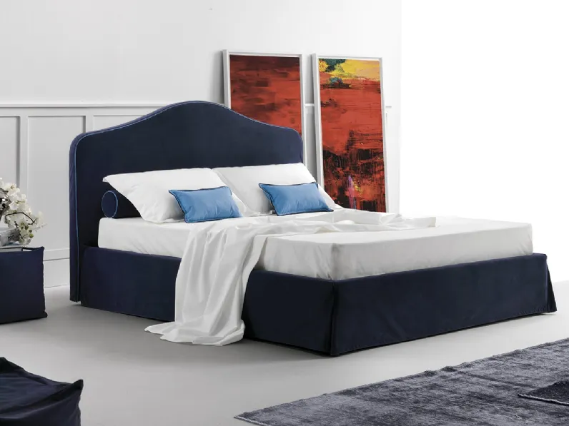 Letto con testiera sagomata Moon di Novaluna