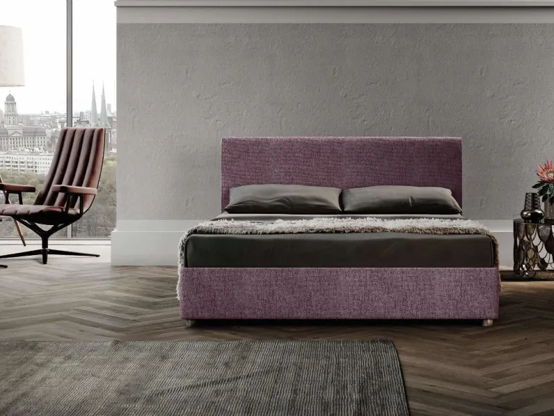 Letto matrimoniale in tessuto Morbidone di Imab