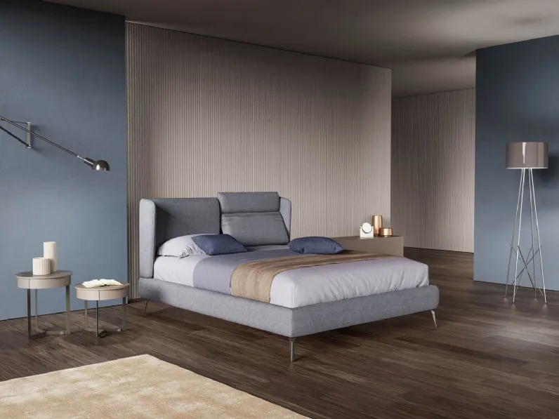 Letto in tessuto Morgan LX di Novaluna