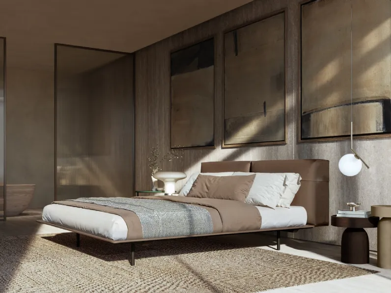 Letto matrimoniale con testiera Mynight di Lema