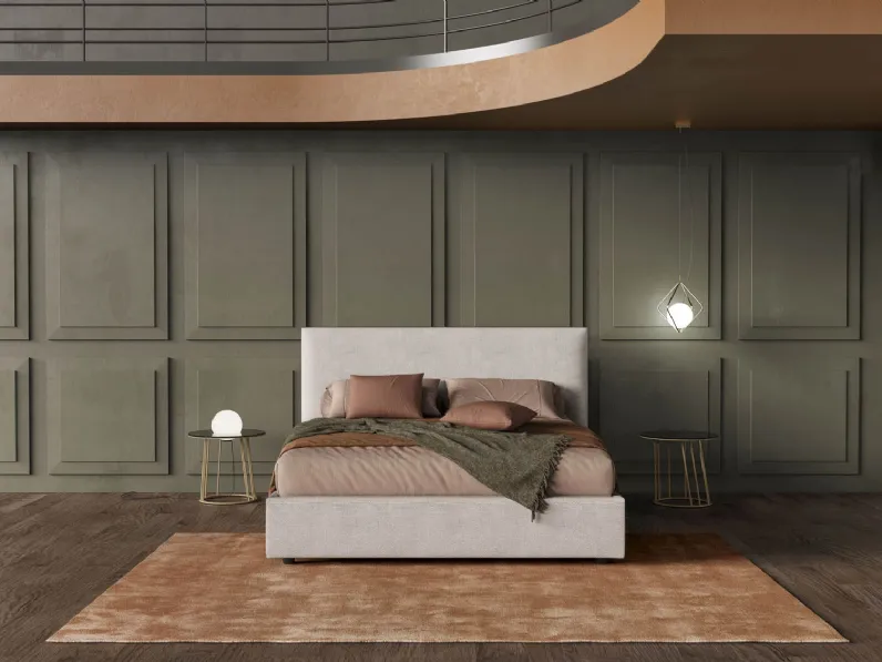 Letto Narciso con testiera lineare di Novaluna