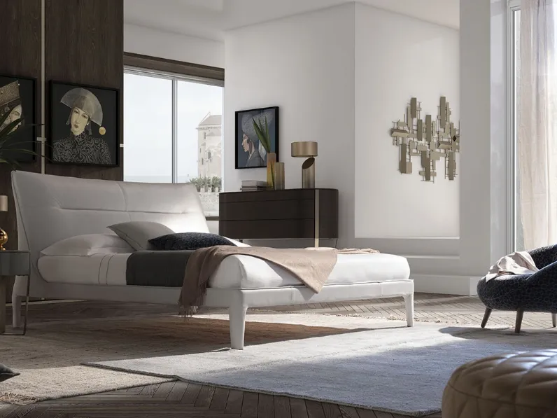 Letto in pelle Venere di Natuzzi