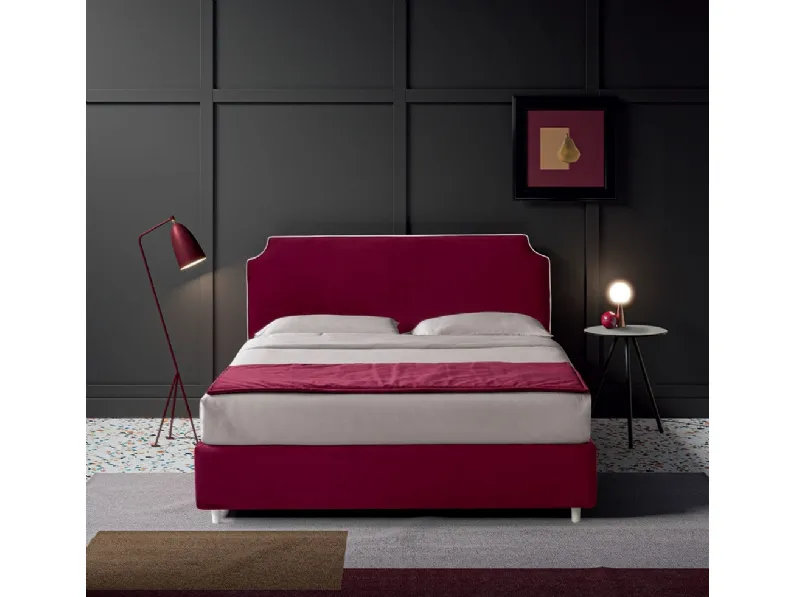 Letto in tessuto con testiera Biancaneve di Nefi Italia