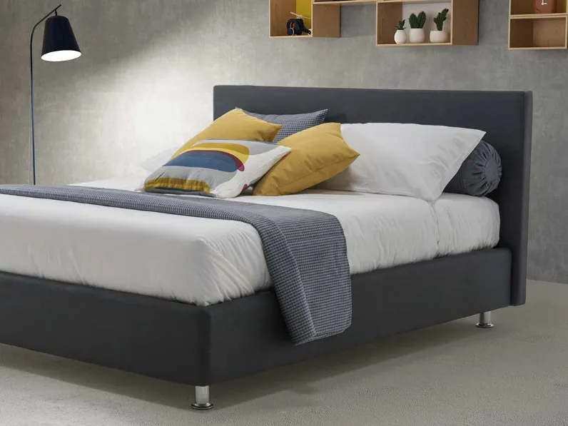 Letto matrimoniale in pelle Nettuno di Rimar