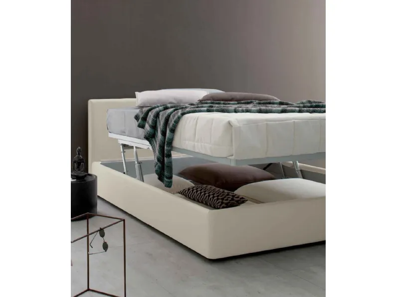 Letto con contenitore New Life di Spagnol Salotti