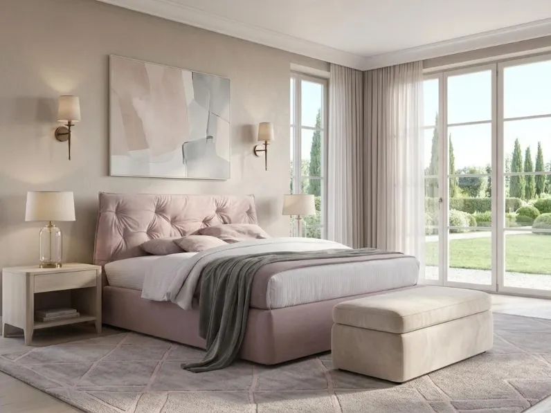 Letto in tessuto imbottito Nido di Confort Line
