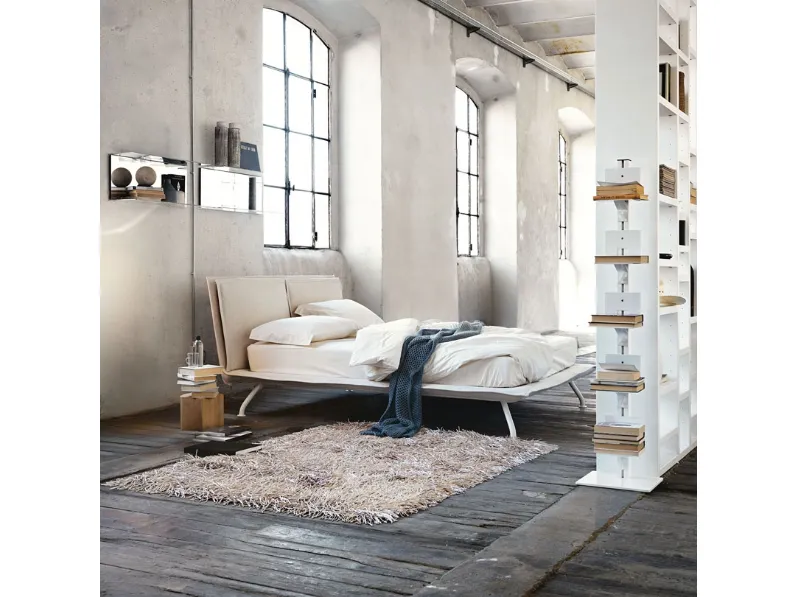 Letto moderno con testiera imbottita Kenny di Noctis