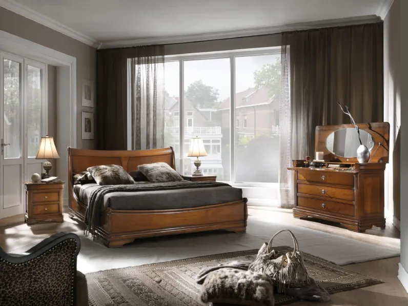 Letto in legno con testiera Night Collection 07 di Busatto