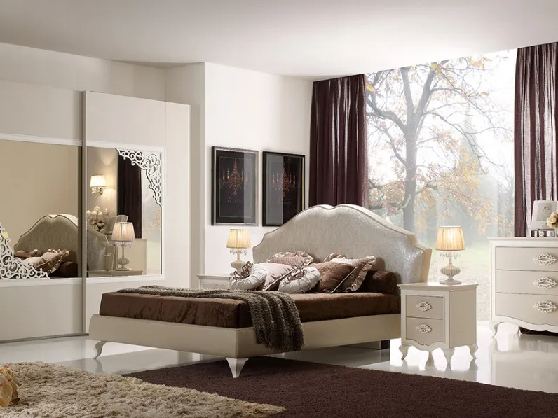 Letto con testiera Notte di Note Ercole di Ferretti e Ferretti