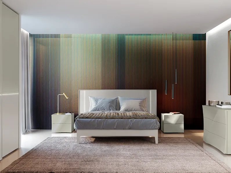 Letto matrimoniale con testiera Nouvelle di Febal Casa