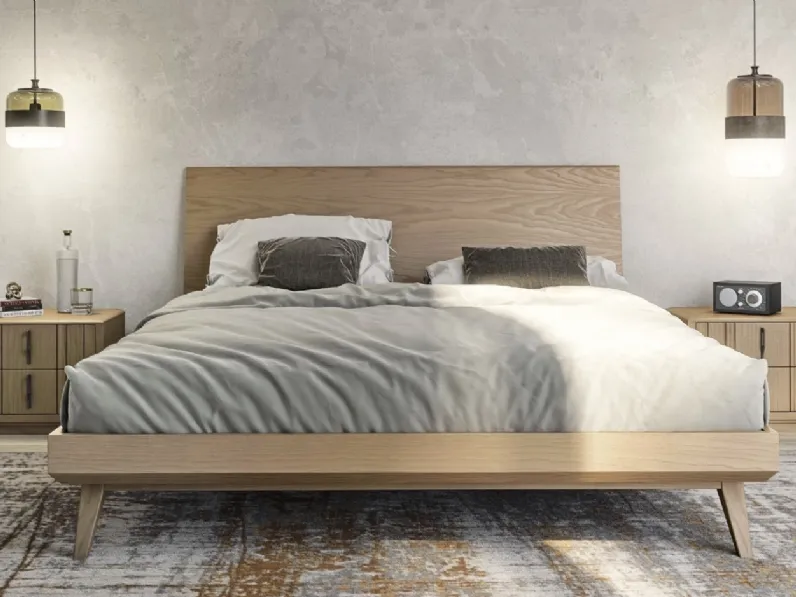 Letto Nova Concept Argilla in frassino di Imba Srl
