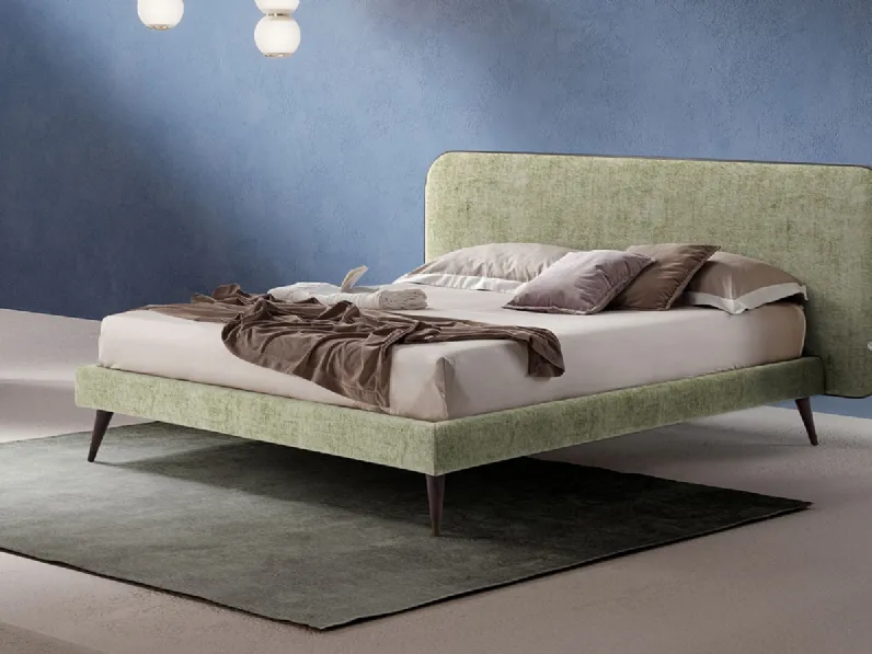 Letto in tessuto Elysium Slym di Novaluna