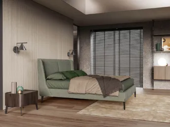 Il letto imbottito Floyd di Novaluna unisce design contemporaneo e comfort eccezionale.