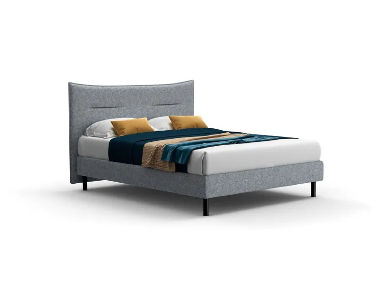 Letto matrimoniale in tessuto Madrid di Novaluna