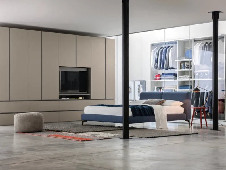 Letto in tessuto imbottito Margot di Novamobili