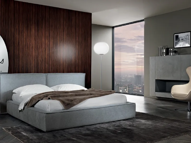 Letto Oasi Bed in tessuto imbottito di Albani