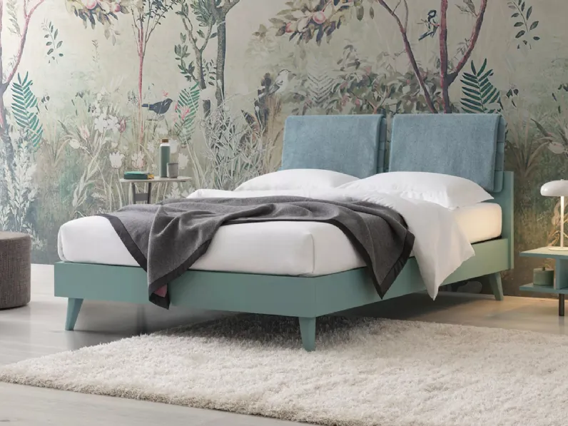 Letto in legno con contenitore Both di Oggioni