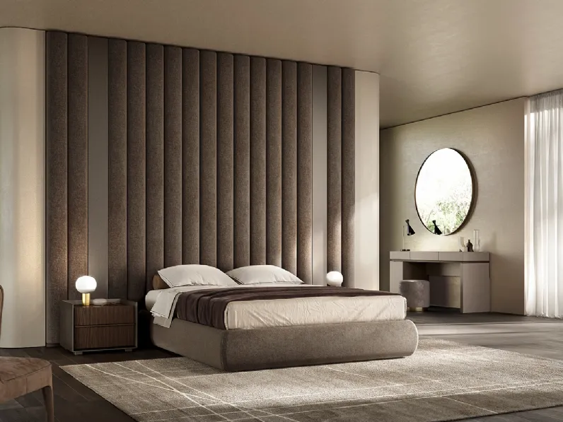 Letto matrimoniale Dress Code in velluto di Olivieri