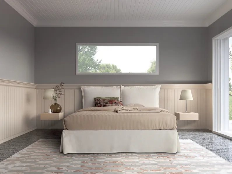 Letto matrimoniale classico in tessuto Onda di Confort Line