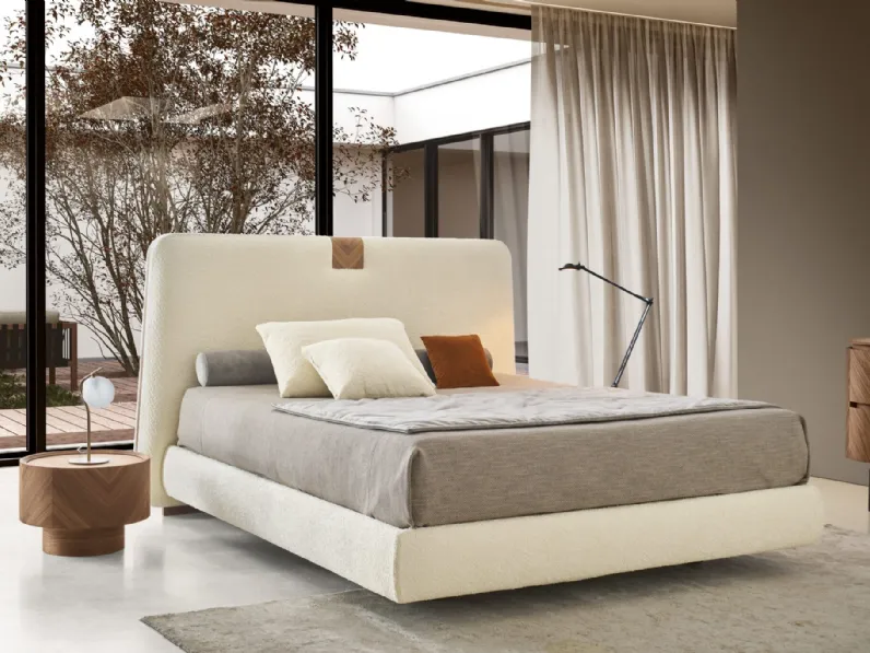 Letto Onigiri Fluttuante in tessuto imbottito di Modesign