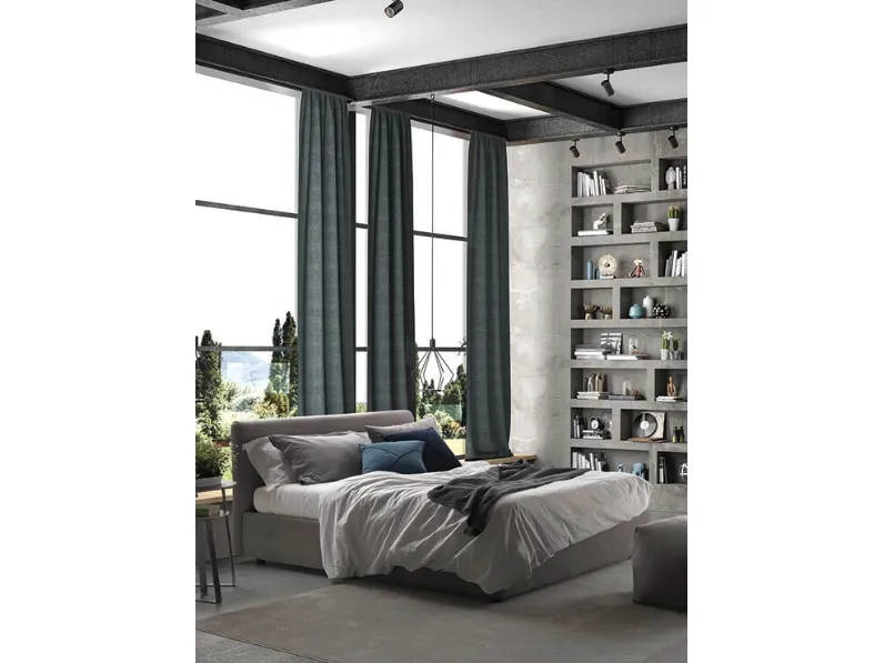 Letto Oriente in tessuto imbottito di Barzaghi Salotti