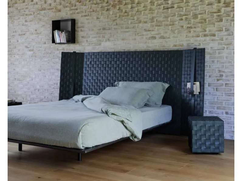 Letto con testiera in pelle Ortodosso di Alto