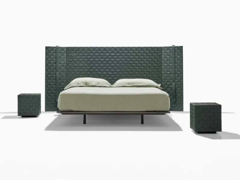 Letto con testiera in pelle Ortodosso di Alto