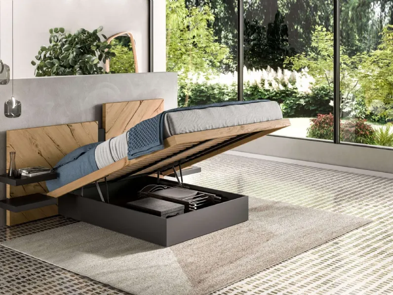 Letto con box contenitore Nazarè di Ozzio